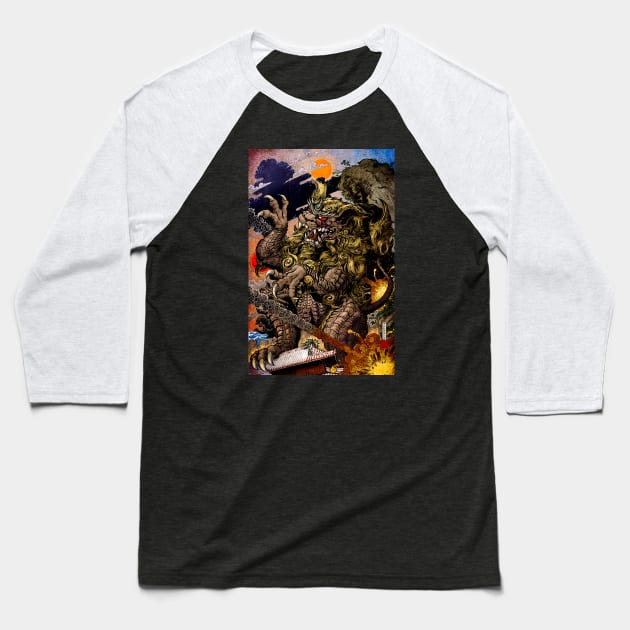 Godzilla Barong Baseball T-Shirt by Bentonhio